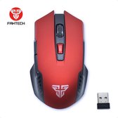 Draadloze Gaming Muis - Modern design - 3 verstelbare DPI (800, 1600, 2000) - Transmissiebereik circa 10 meter - 6 knoppen - Pixart Gaming Sensor - Rood