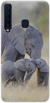 ADEL Siliconen Back Cover Softcase Hoesje Geschikt voor Samsung Galaxy A9 (2018) - Olifant Familie