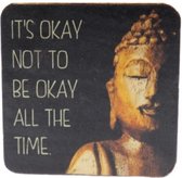 Quote magneet 6x6 cm Its oke not to be okay