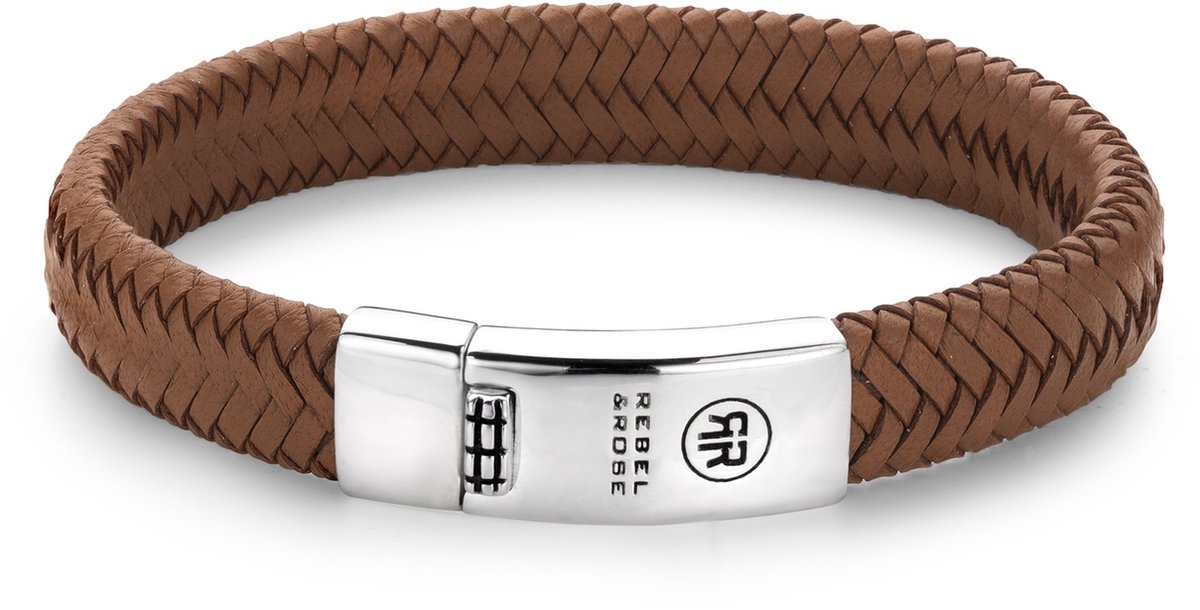 Rebel&Rose armband - Braided Oval - Handsome In Khaki M (19,5cm)