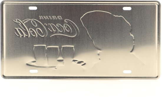 Wandbord – Mancave – Coca Cola– Vintage - Retro -  Wanddecoratie – Reclame bord – Restaurant – Kroeg - Bar – Cafe - Horeca – Metal Sign - Flesjes - 15x30cm