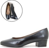 Stravers - Pumps met Lage Hak Maat 44 Zwarte Leren Kleine Maten Business Pumps Dames