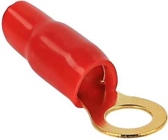 Lumonic 25x Ringkabelschoen M3 – Gedeeltelijk Geïsoleerd, 4-6mm², Geel, Vertind Koper, Voor Veilige Verbindingen