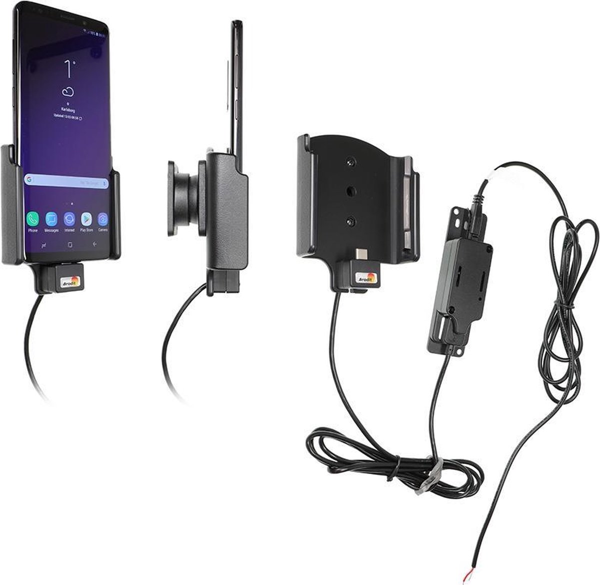 Brodit houder geschikt voor Samsung Galaxy S9 Plus Actieve houder met vaste voeding