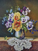 Bloemen In Vaas Stilleven - VIERKANT - 30x40cm - Diamond Painting Volwassenen - Paintd