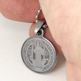 Medaille Benedictus zilverkleur