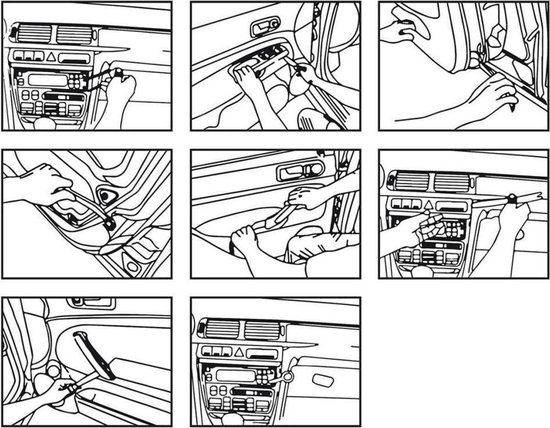 LOUZIR Kit d' outils de démontage intérieur de voiture - 12 pièces -  Panneau de porte | bol