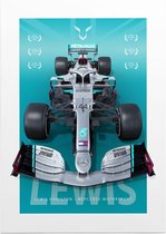 Lewis Hamilton (Mercedes F1 2020) - Foto op Forex - 90 x 120 cm