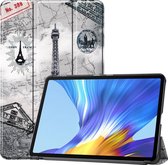 Tablet hoes geschikt voor Huawei MatePad 10.4 Tri-Fold Book Case - Eiffeltoren