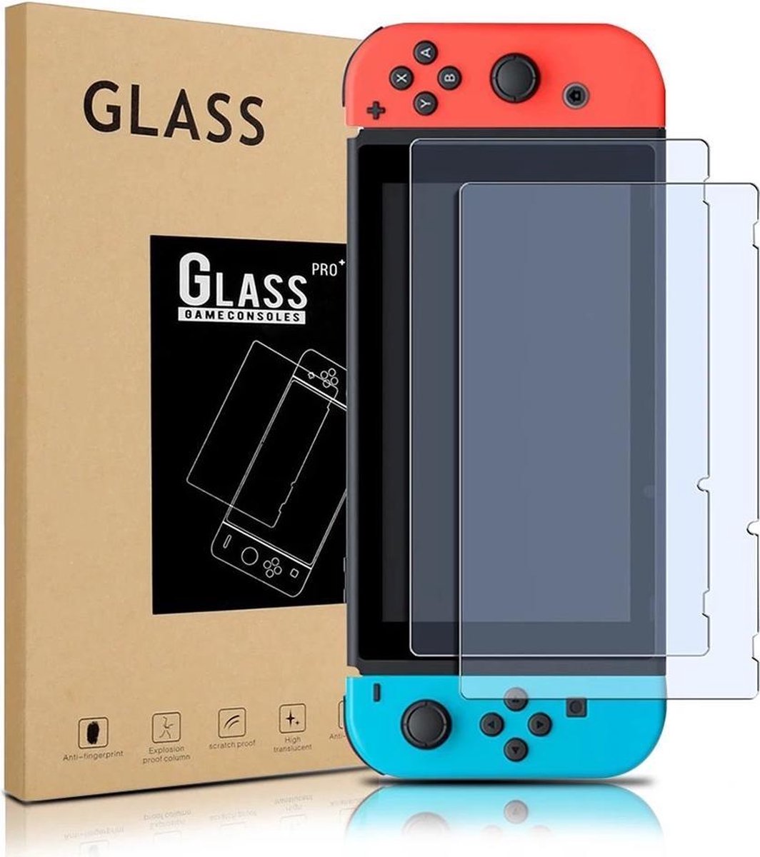 Screenprotector 9H+ Gehard Glass Anti Blue Light 2 stuks geschikt voor Nintendo Switch