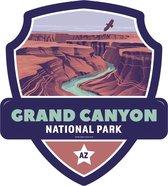 Signs-USA - Landmark GRAND CANYON National Park - Wandbord - 28 x 31 cm