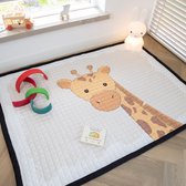 Love by Lily - groot speelkleed baby - Giraffe - 150x200 - zacht speelkleed buiten en binnen - grote speelmat - speeltapijt kind - picknick kinderkleed - speelkleed xxl - speelklee