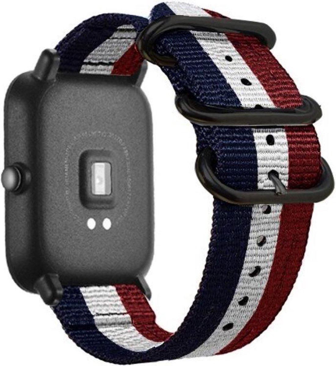 Fungus - Smartwatch bandje - Geschikt voor Samsung Galaxy Watch 3 45mm, Gear S3, Huawei Watch GT 2 46mm, Garmin Vivoactive 4, 22mm horlogebandje - Stof - Nato - Blauw