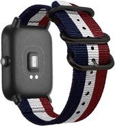 Smartwatch bandje - Geschikt voor Samsung Galaxy Watch 3 45mm, Gear S3, Huawei Watch GT 2 46mm, Garmin Vivoactive 4, 22mm horlogebandje - Nylon stof - Fungus - Nato - Nederland