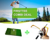 Firsttee - COMBI DEAL - AANBIEDING - Chippingmat & Swing Guide - Oefenmat - Golf accessoires - Sport - Training - Golftrainingsmateriaal - Cadeau - Golfmat - Afslagmat - Golfset - Trainer - Golf matten - Matje - Putting Mat - Golf trainingsmaterialen
