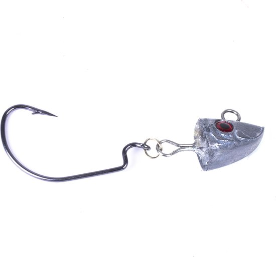 3 x Roofvis Shads 9 cm Groen + Loodkop 13 gram Snoek Baars Snoekbaars Snoekshad Kunstaas Snoeken van Merkloos — afbeelding 5