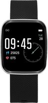 Let op type!! Sanda R32 Intelligent Bracelet Hartslag en bloeddruk monitoring multifunctionele herinnering intelligente oefening meter IP67 waterdicht (Zwart Zilver)