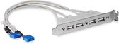 StarTech.com USBPLATE4 kabel-connector