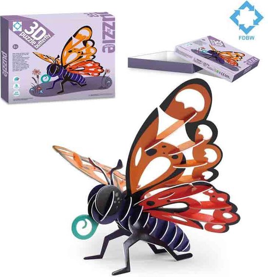 Vlinderpuzzel voor kinderen – 3D - Insecten | Kinderpuzzels 3 jaar | 3D  Puzzel... | bol.com