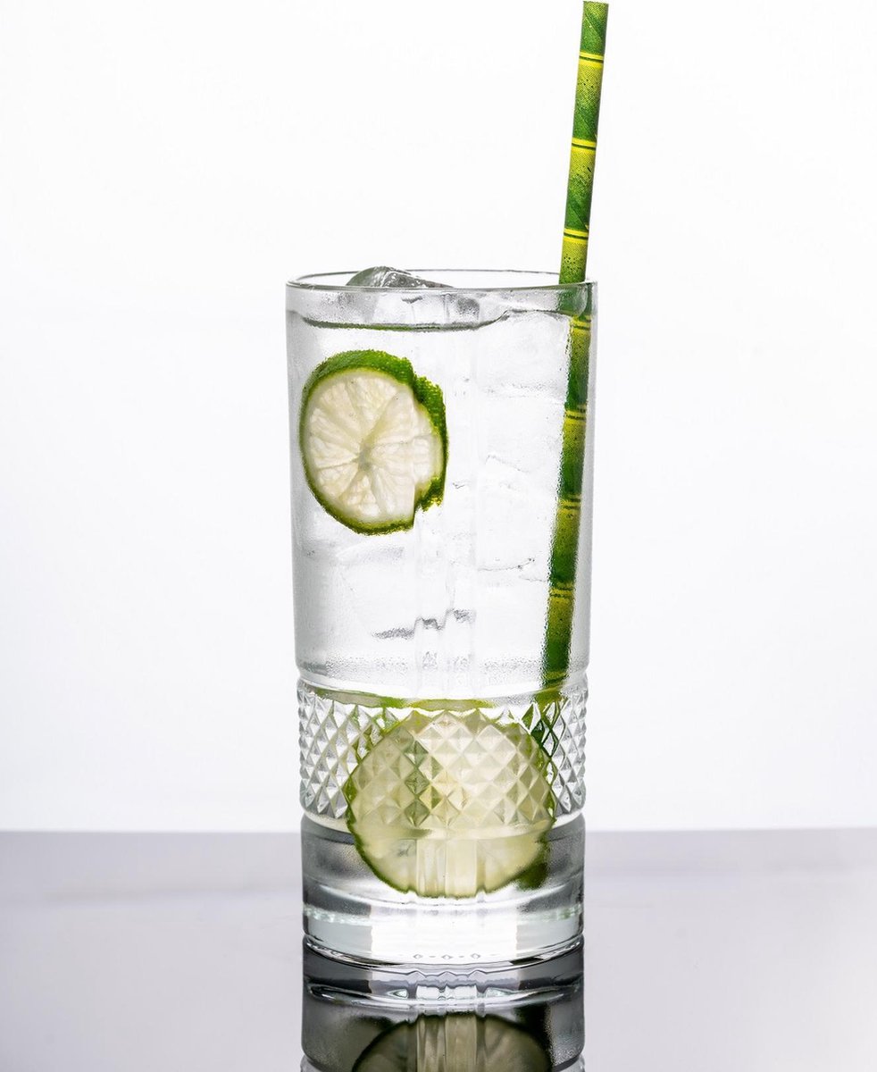 Brillante Longdrinkglazen – Set van 6 Luxe Glazen van 370 ml - Cocktailglazen — cadeau in Kookcadeaus - foto 3