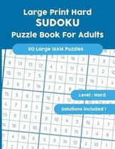 Large Print Hard SUDOKU Puzzle Book For Adults