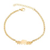 24/7 Jewelry Collection Olifant Armband - Olifanten Kudde - Olifantje - Goudkleurig