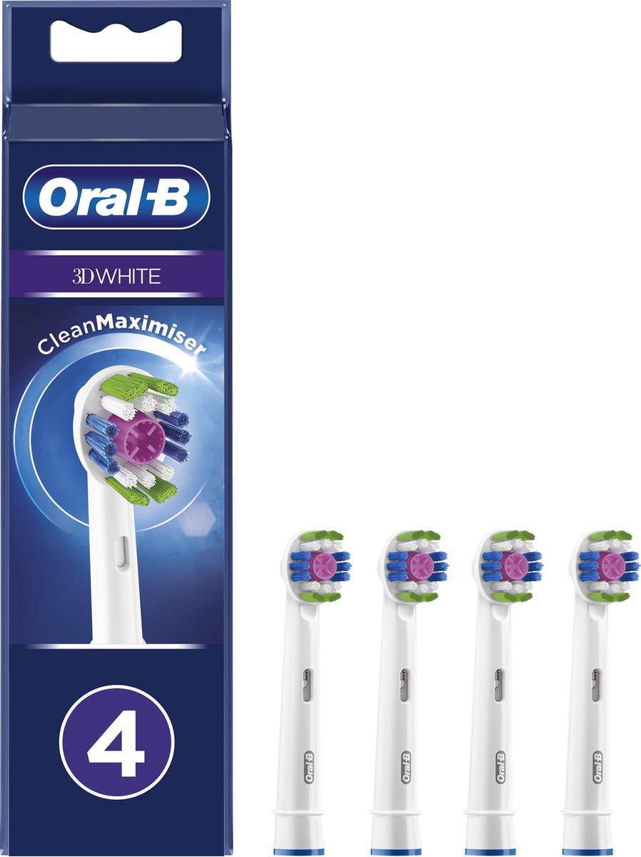 Oral-B 3D White Opzetborstel 4 Stuks