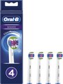 Oral-B 3D White - Met CleanMaximiser-technologie -  Opzetborstels - 4 Stuks