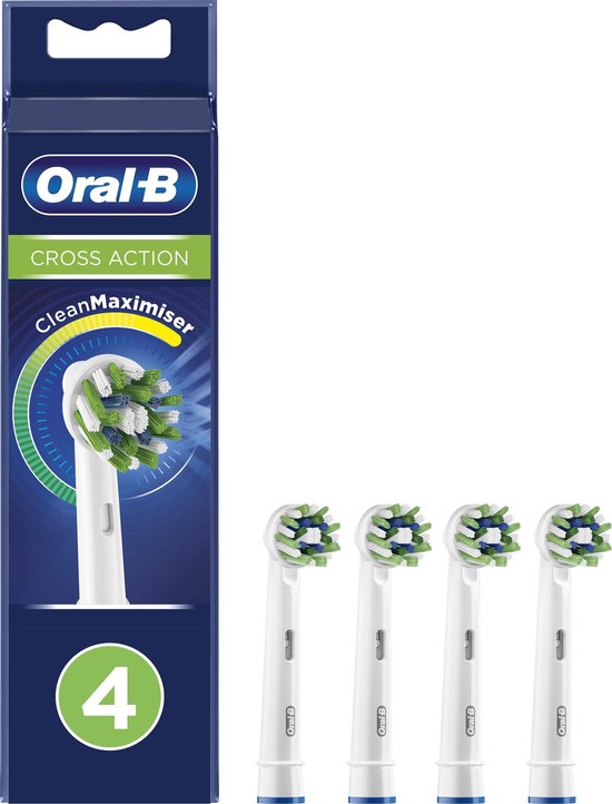 Oral-B CrossAction - Met CleanMaximiser-technologie - Opzetborstels - 4 Stuks