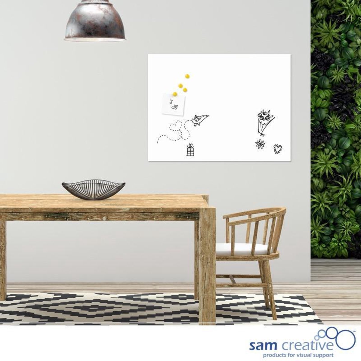 Sam Creative Whiteboardfolie Frameless - 90x120 cm - Whiteboard
