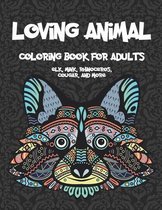 Loving Animal - Coloring Book for adults - Elk, Mink, Rhinoceros, Cougar, and more