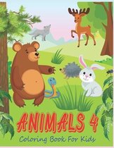 Animals 4 Coloring Book For Kids