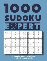 1000 Sudoku Expert 5 levels with solutions and 60 blank grids