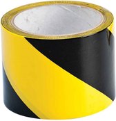 Brady waarschuwingstape - 75 mm x 16,5 m - zwart/geel - slijtvast vinyl