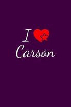 I love Carson: Notebook / Journal / Diary - 6 x 9 inches (15,24 x 22,86 cm), 150 pages. For everyone who's in love with Carson.