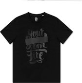 YSOF006BB black t-shirt black print S