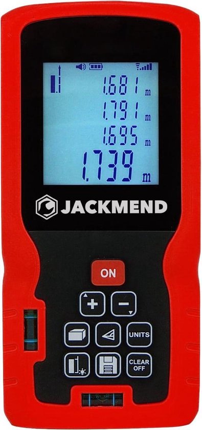 JACKMEND Professionele Laserafstandmeter met 100 Meter Bereik