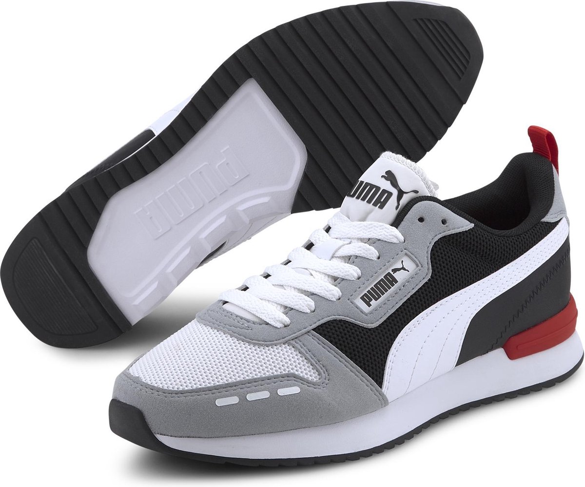 PUMA R78 Sneakers Heren - Quarry-Puma White-Puma Black - Maat 45 - PUMA