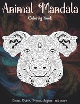 Animal Mandala - Coloring Book - Bison, Otter, Mouse, Jaguar, and more