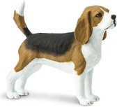 Safari Speeldier Beagle 6,5 Cm Zwart/wit/bruin