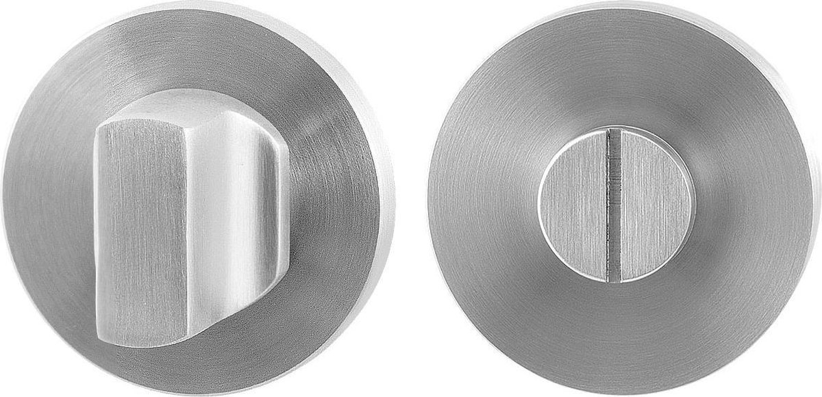 Toiletgarnituur - RVS geborsteld - RVS - GPF - Binnendeur - GPF0910.00 50x8mm stift 8mm RVS geborsteld grote knop