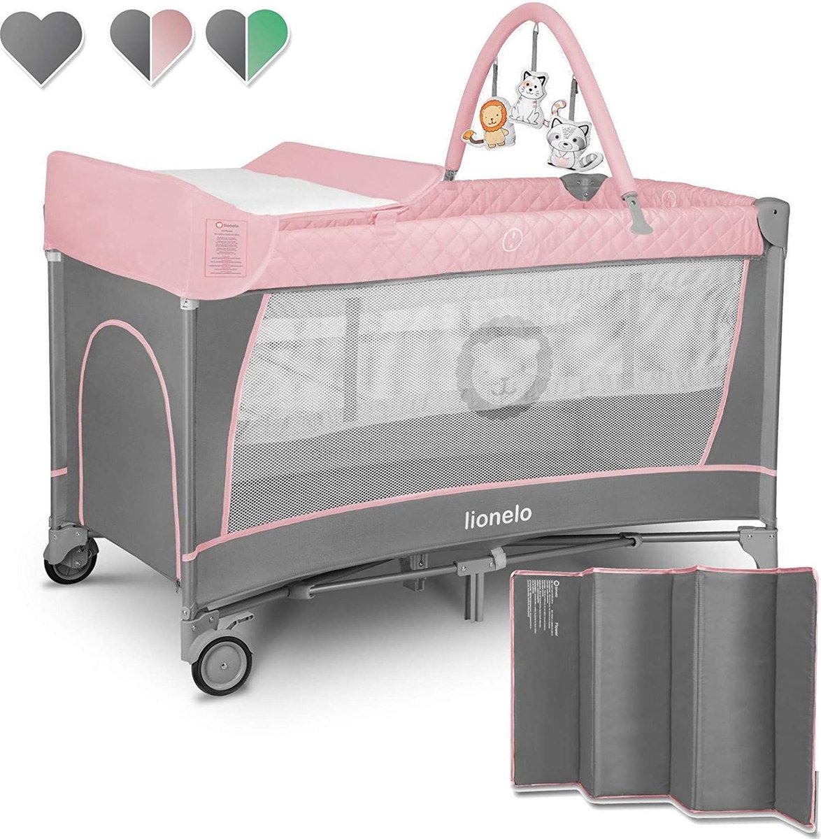 Lionelo Flower - Reisbed - LockGuard - draagtas - 2in1 Lionelo Flower - Reisbed - LockGuard - draagtas - 2in1