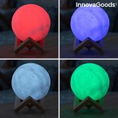 InnovaGoods Maanlamp - met 16 Led Kleuren - Sfeerlamp, Nachtlamp en Leeslamp