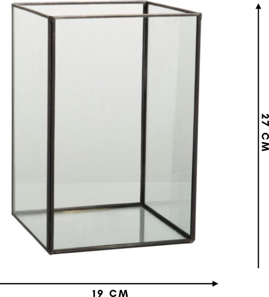 Terrarium rechthoekig - 18 x 18 x 27 - glas - wonen - woonaccessoires -  schalen -... | bol.com