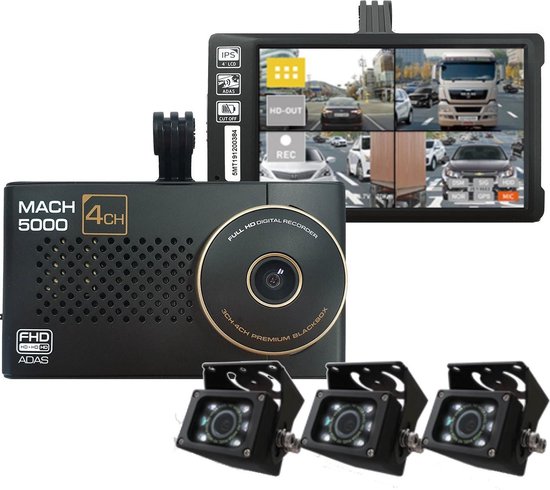 MACH Truck 5000 4CH FullHD 64gb camion dashcam