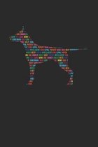 Doberman Journal - Doberman Notebook 'Word Cloud' - Gift for Doberman Lovers: Unruled Blank Journey Diary, 110 page, Lined, 6x9 (15.2 x 22.9 cm)