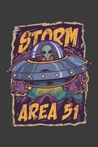 Storm Area 51: UFO 120 pages 6x9 College Ruled Notebook