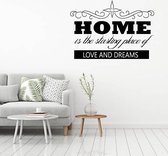 Muursticker Home is the starting place of love and dreams