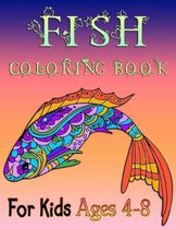 FISH COLORING BOOK for Kids Ages 4-8