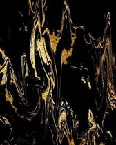 Black and Gold Marble Composition Notebook - Large Unruled Notebook - 8x10 Blank Notebook (Softcover Journal / Notebook / Sketchbook / Diary)
